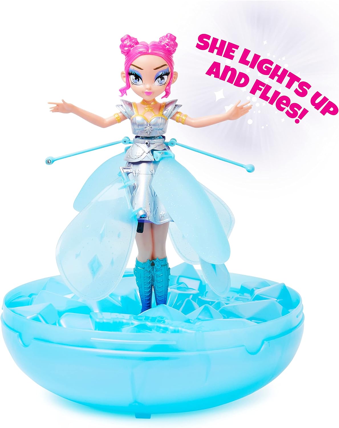 Hatchimals Pixies, Crystal Flyers Starlight Idol Magical Flying Pixie Toy Doll with Lights, Girls Gifts, for Kids