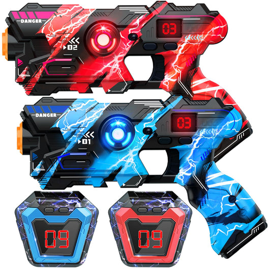 OSALON Laser Tag Guns Set of 2 with Digital LED Score Display Vest Multi-Functional Laser Tag Fun Indoor&Outdoor Toys for Kids Ages 8 9 10 11 12+ Years Old Boys Girls Teens Adults Birthday Gift