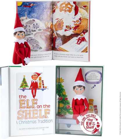 The Elf on the Shelf: A Christmas Tradition - Boy Scout Elf with Blue Eyes - Includes Artfully Illustrated Storybook, Keepsake Box and Official Adoption Certificate