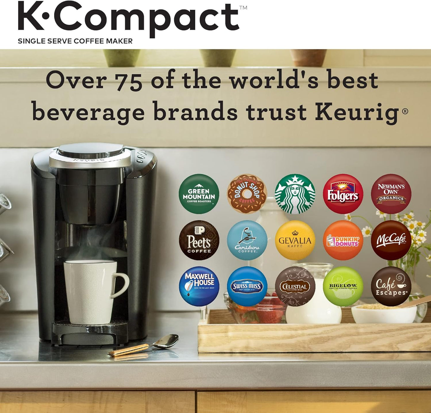 Keurig K-Compact Single-Serve K-Cup Pod Coffee Maker, Black (Packaging May Vary)