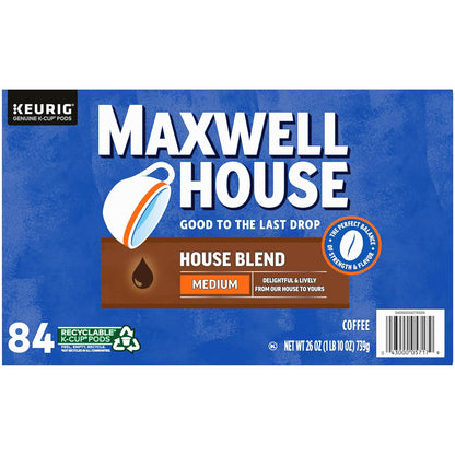 Maxwell House House Blend Medium Roast K-Cup Coffee Pods (84 Pods)