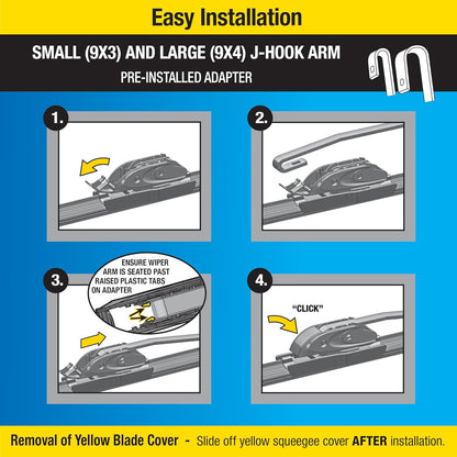 26-Inch Rain-X Silicone Wiper Blades, Automotive Replacement with Longer-Lasting Rubber