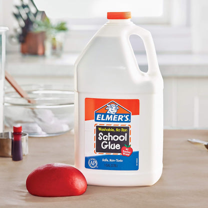 Elmer's Liquid School Glue, Washable, 1 Gallon, 2 Count