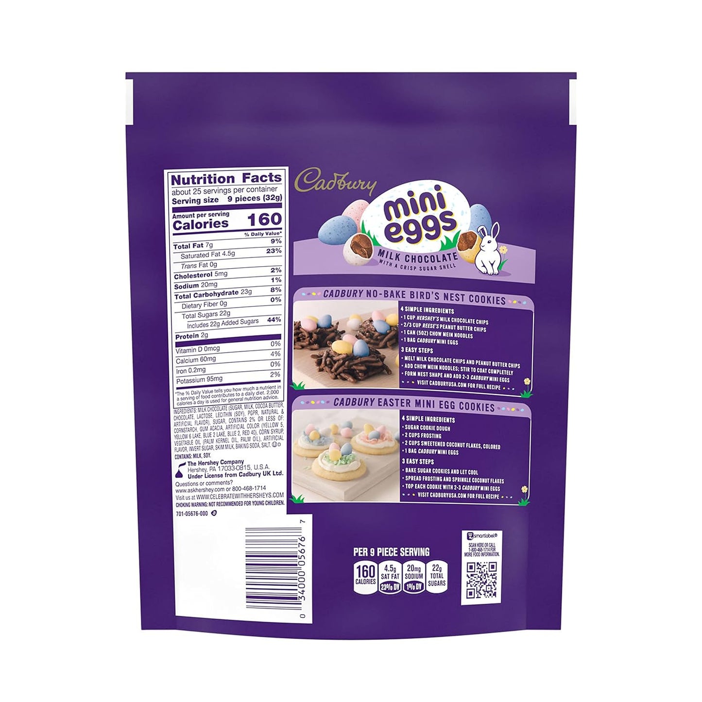 CADBURY MINI EGGS Milk Chocolate with a Crisp Sugar Shell Treats, Easter Candy, 28 oz Resealable Bag