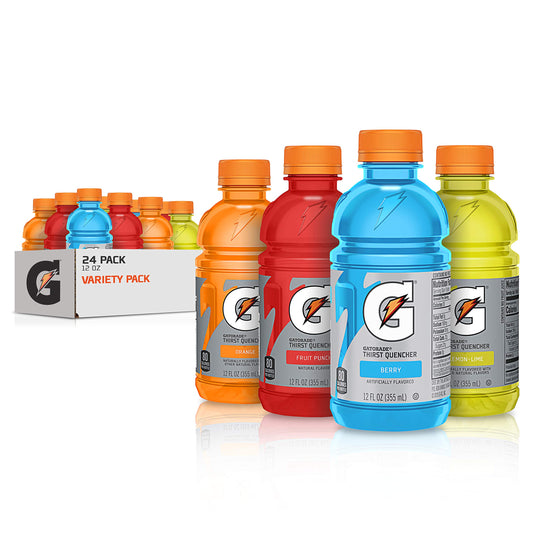 Gatorade Classic Thirst Quencher, Variety Pack, 12 Fl Oz (Pack of 24)