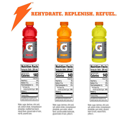 Gatorade Thirst Quencher Sports Drink, Variety Pack, 20oz Bottles, 12 Pack, Electrolytes for Rehydration