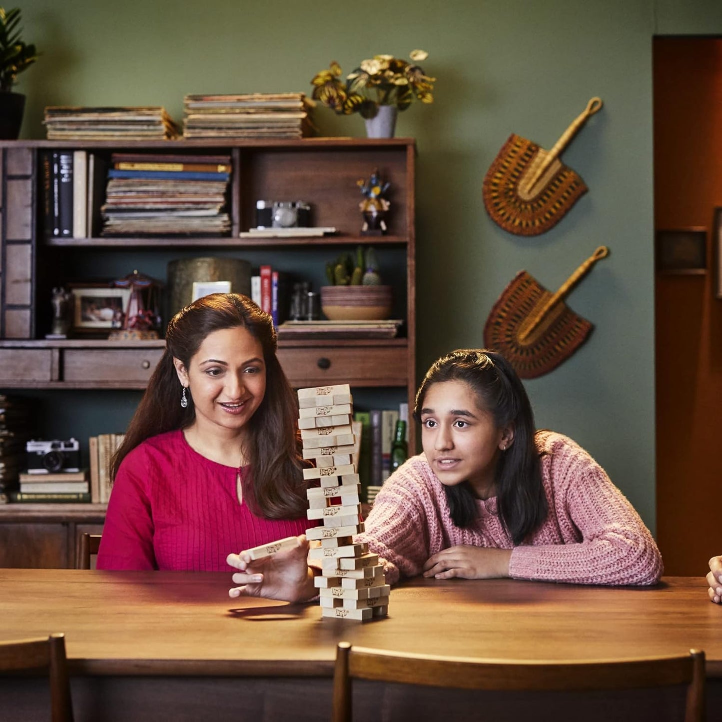 Jenga Classic Game with Genuine Hardwood Blocks, Stacking Tower Game for 1 or More Players, Kids Ages 6 and Up