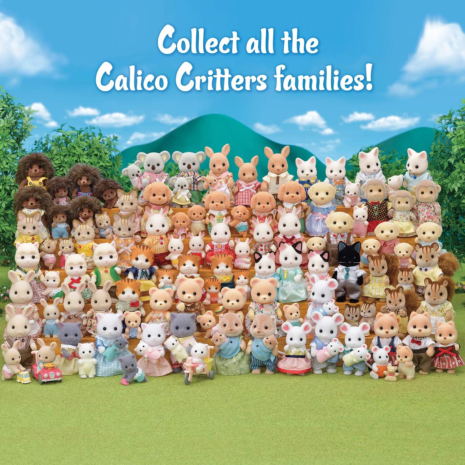 Calico Critters Pickleweeds Hedgehog Family - Set of 4 Collectible Doll Figures for Children Ages 3+
