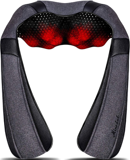 Back Massager, Shiatsu Neck Massager with Heat, Electric Shoulder Massager, Kneading Massage Pillow for Foot, Leg, Muscle Pain Relief, Get Well Soon Presents - Christmas Gifts