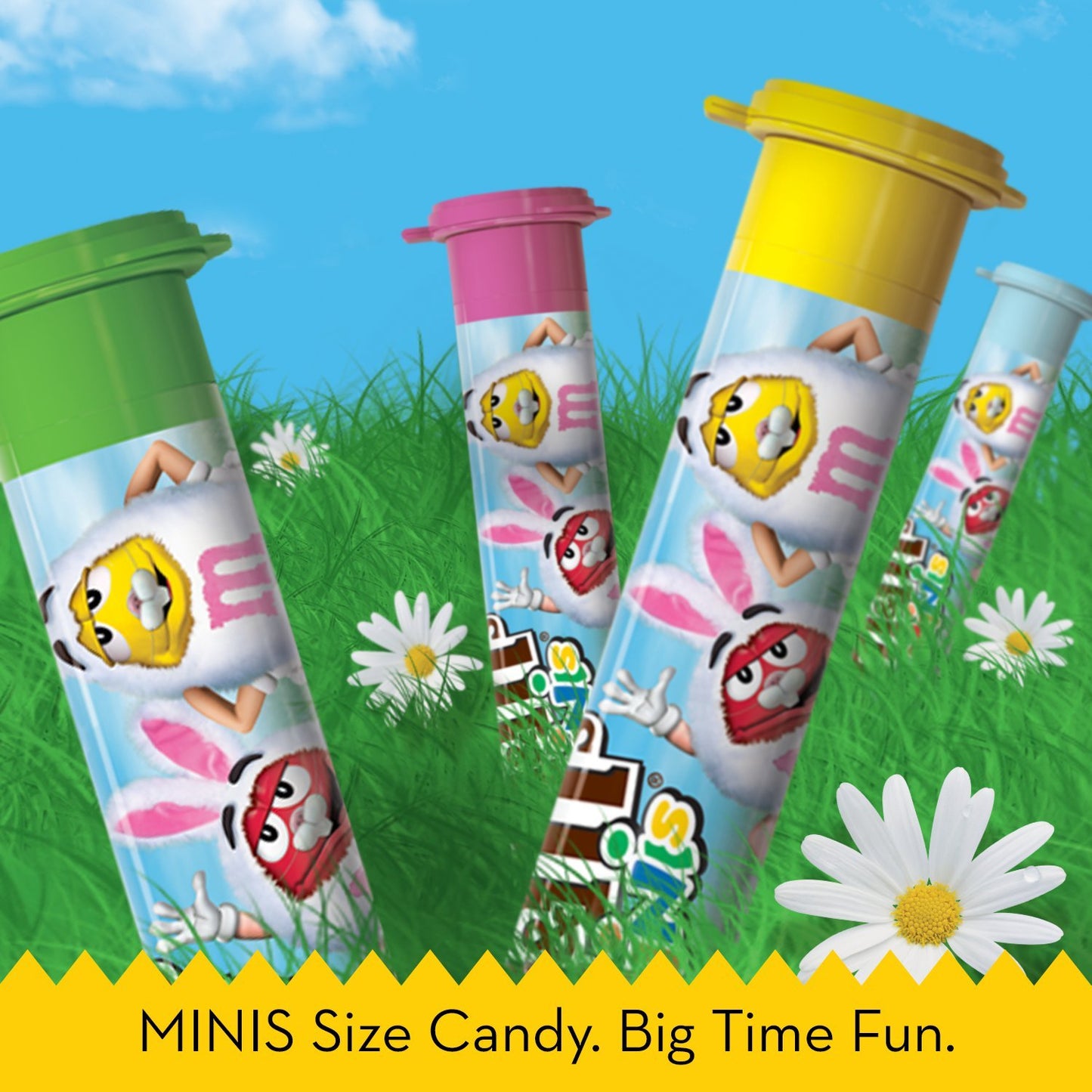 M&M'S Minis Easter Milk Chocolate Candy Dispenser Tube, 1.77 oz 24 Pack