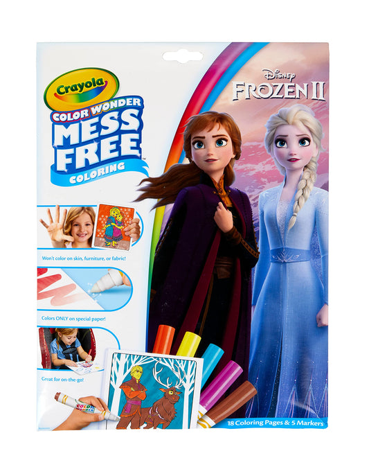 Crayola Color Wonder Frozen Coloring Pages & Markers, Mess Free Coloring, Gift for Kids, Age 3, 4, 5, 6 (Styles May Vary)