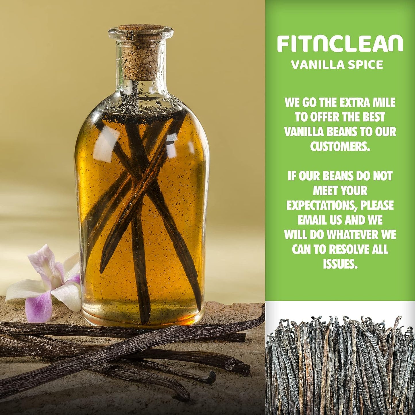 26 Organic Madagascar Vanilla Beans Extract Exclusive Grade B| 4.5" - 5.5" by FITNCLEAN VANILLA| Certified USDA Organic. Bulk Dry Whole Bourbon NON-GMO Pods