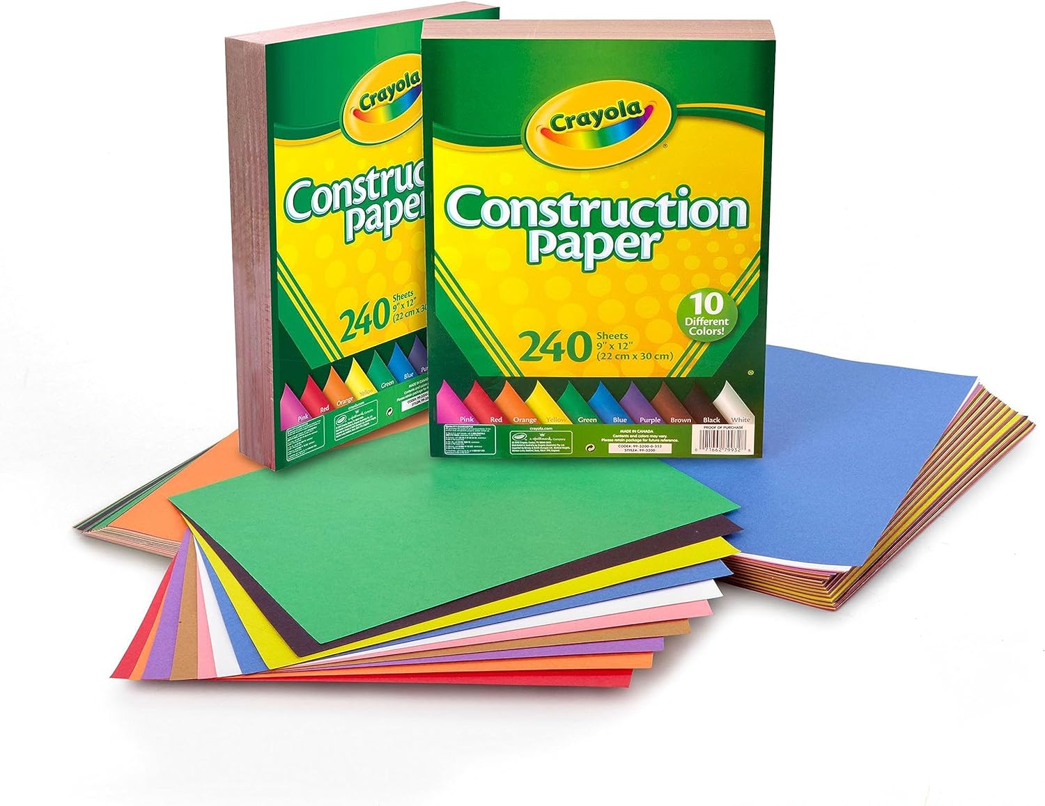 Crayola Construction Paper - 480ct (2 Pack), Bulk School Supplies for Kids, Classroom Supplies for Preschool, Elementary, Great for Arts & Crafts
