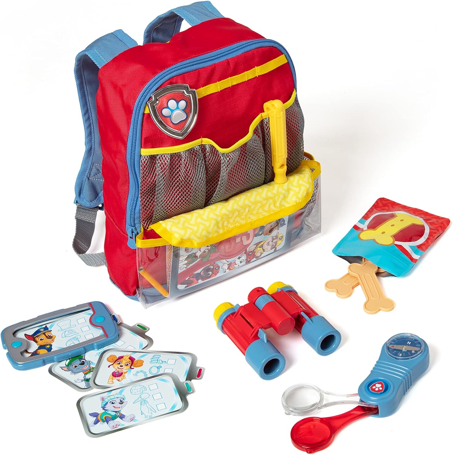Melissa & Doug PAW Patrol Pup Backpack Role Play Set (15 Pieces) - PAW Patrol Adventure Pack, Toys, Pretend Play Outdoor Gear