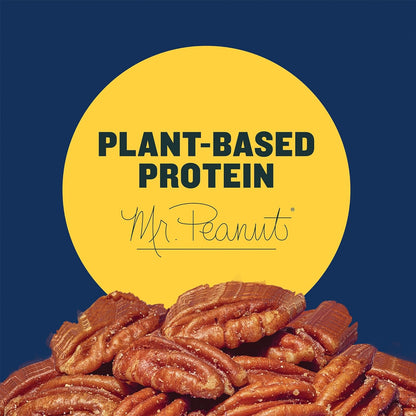 PLANTERS Roasted Pecan Nuts, Party Snacks, Plant-Based Protein, 7.25 Oz Canister