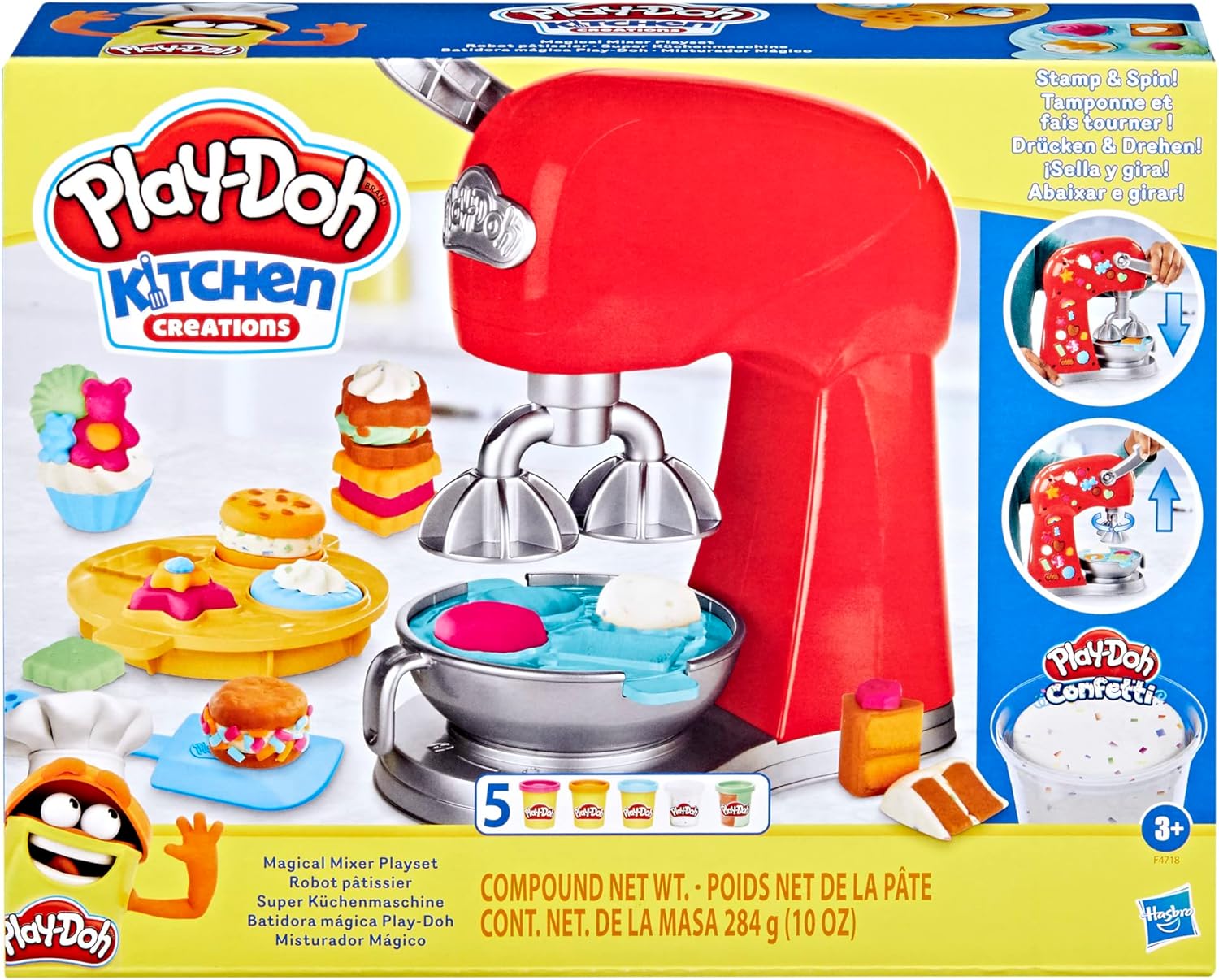 Play-Doh Kitchen Creations Magical Mixer Playset, Toy Mixer with Play Kitchen Accessories, Arts and Crafts for Kids 3 Years and Up
