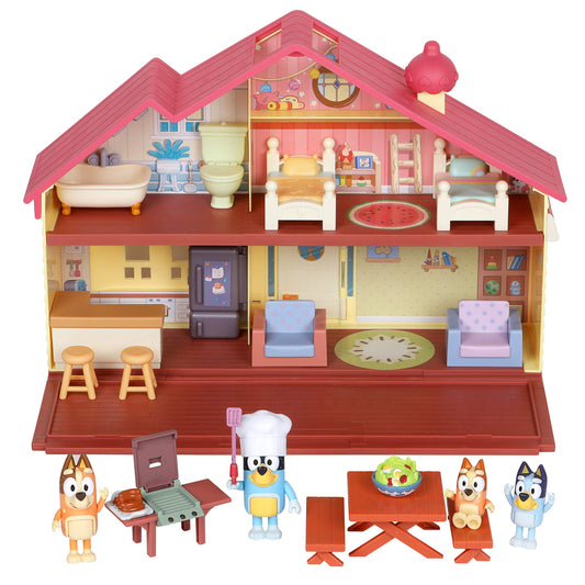 Bluey Mega Bundle Home, BBQ Playset, and 4 Figures | Amazon Exclusive , Multicolor