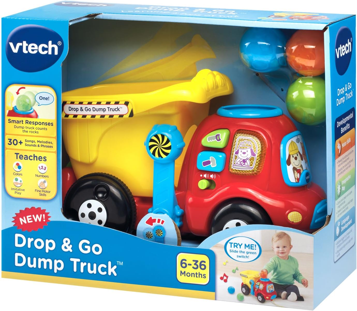 VTech Drop and Go Dump Truck, Yellow