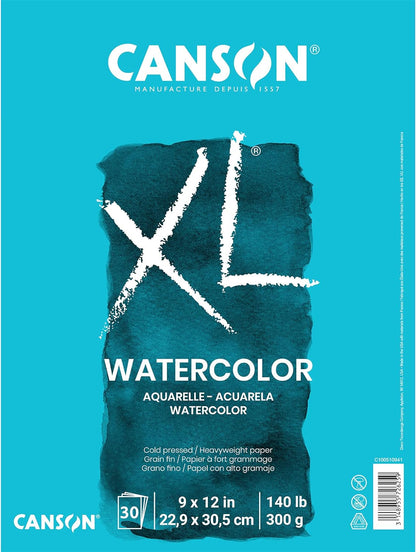 Canson XL Watercolor Pads, 9 In. x 12 In., Pad Of 30 (100510941) (98773)