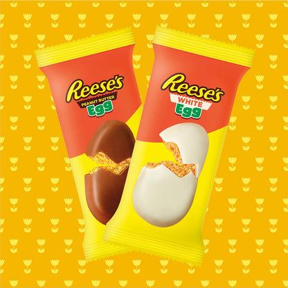 REESE'S Assorted Milk Chocolate, White Creme Peanut Butter Eggs, Easter Candy, 29.4 oz Bag