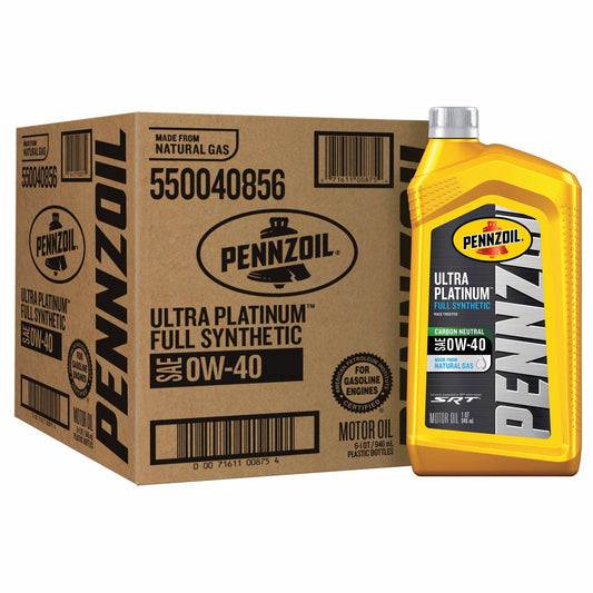 Pennzoil Ultra Platinum Full Synthetic 0W-40 Motor Oil (1 Quart, Case of 6)