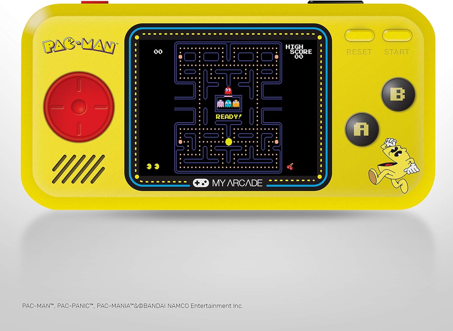 My Arcade Pocket Player Handheld Game Console: 3 Built In Games, Pac-Man, Pac-Panic, Pac-Mania, Collectible, Full Color Display, Speaker, Volume Controls, Headphone Jack, Battery or Micro USB Powered