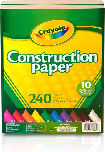 Crayola Construction Paper - 480ct (2 Pack), Bulk School Supplies for Kids, Classroom Supplies for Preschool, Elementary, Great for Arts & Crafts