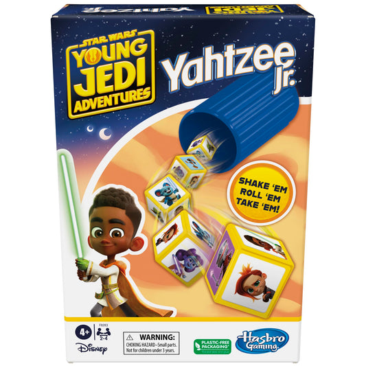 Hasbro Gaming Yahtzee Jr. Star War: Young Jedi Adventures Edition Board Game for Kids | Ages 4+ | 2-4 Players | Counting and Matching Games for Preschoolers (Amazon Exclusive)