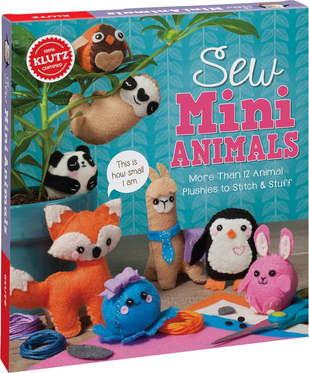 Sew Mini Animals (Klutz Craft Kit) 8" Length x 1.5" Width x 9" Height
