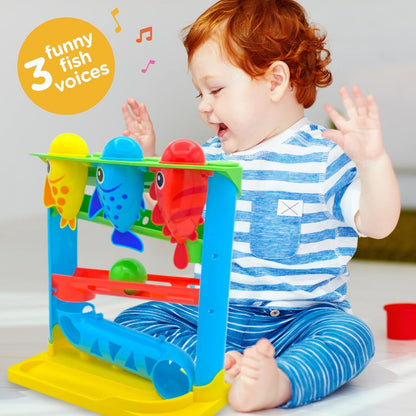 Move2Play, Feed The Fish, Interactive Baby Toy, 1 Year Old Birthday Gift For Boys & Girls, 9-12 Months, 6 7 8 9 10 12+ Months