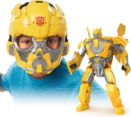 Transformers Toys Rise of The Beasts Movie Bumblebee 2-in-1 Converting Roleplay Mask Action Figure for Ages 6 and Up, 9-inch