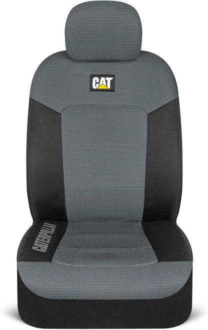 Cat MeshFlex Automotive Seat Covers for Cars Trucks and SUVs – Gray Car Seat Covers for Front Seats, Truck Seat Protectors with Comfortable Mesh Back, Set of 2