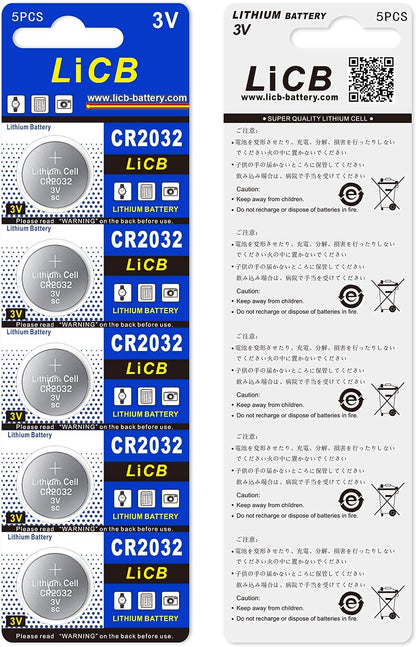 LiCB CR2032 3V Lithium Battery(10-Pack)