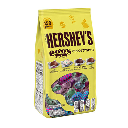 HERSHEY'S Assorted Chocolate and White Creme Eggs, Easter Candy, 28.18 oz Variety Bag (150 Pieces)