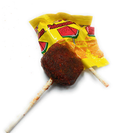 Dulces Vero Vero Rebanadita Paletas Sabor Fresa Con Chile Mexican Hard Candy Chili Pops, 1.5 pounds, 40 Pc