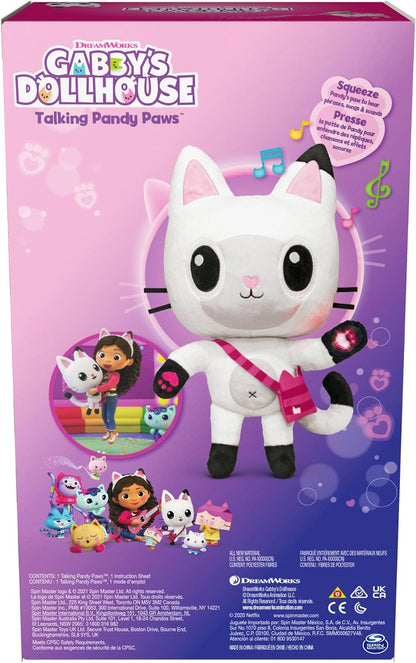 Gabby's Dollhouse, 13-inch Talking Pandy Paws Plush Toy with Lights, Music and 10 Sounds and Phrases