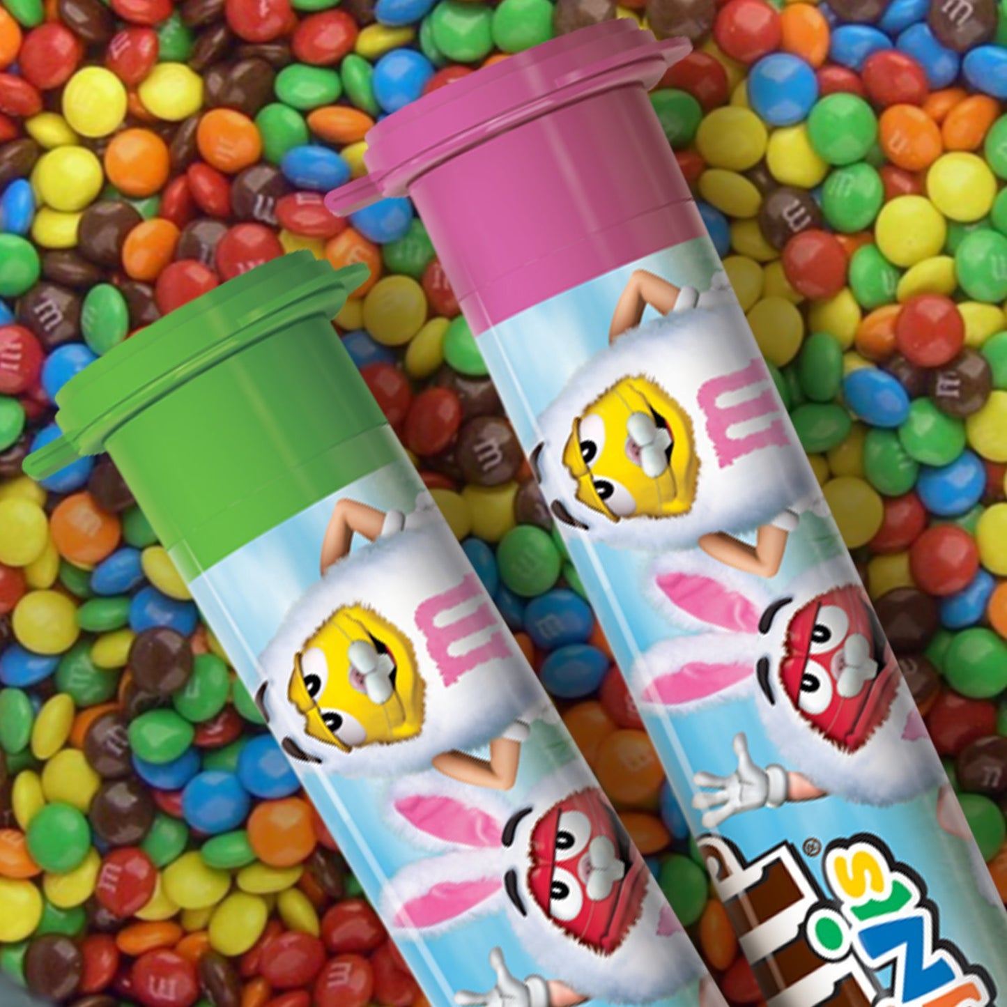 M&M'S Minis Easter Milk Chocolate Candy Dispenser Tube, 1.77 oz 24 Pack