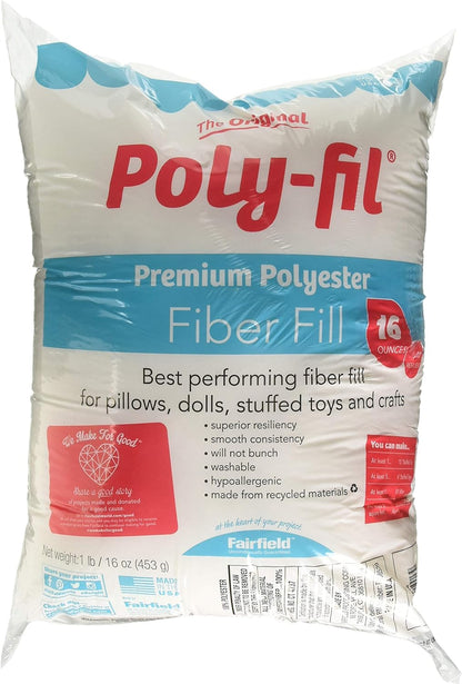 Fairfield The Original Fil Polyester Poly-Fill, 16 oz, White