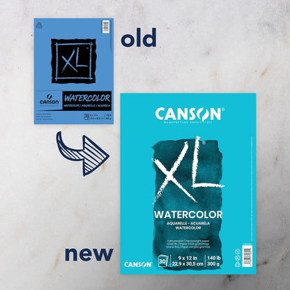 Canson XL Watercolor Pads, 9 In. x 12 In., Pad Of 30 (100510941) (98773)