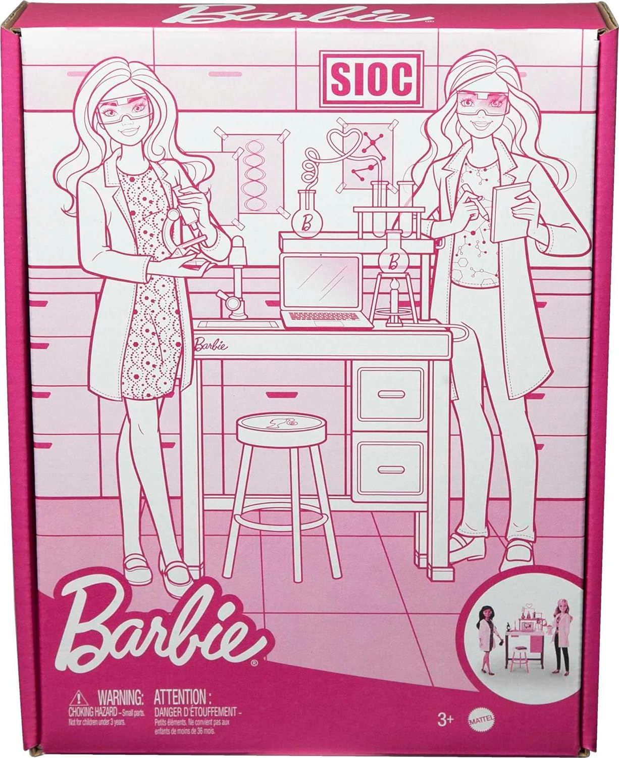 Barbie Science Lab Playset with 2 Dolls, Lab Bench and 10+ Accessories [Amazon Exclusive]