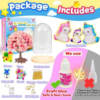 YOFUN Make Your Own Unicorn Night Light - Unicorn Craft Kit for Kids, Arts and Crafts Nightlight Project Novelty for Girl Age 4 to 9 Year Old, Unicorns Gifts for Girls