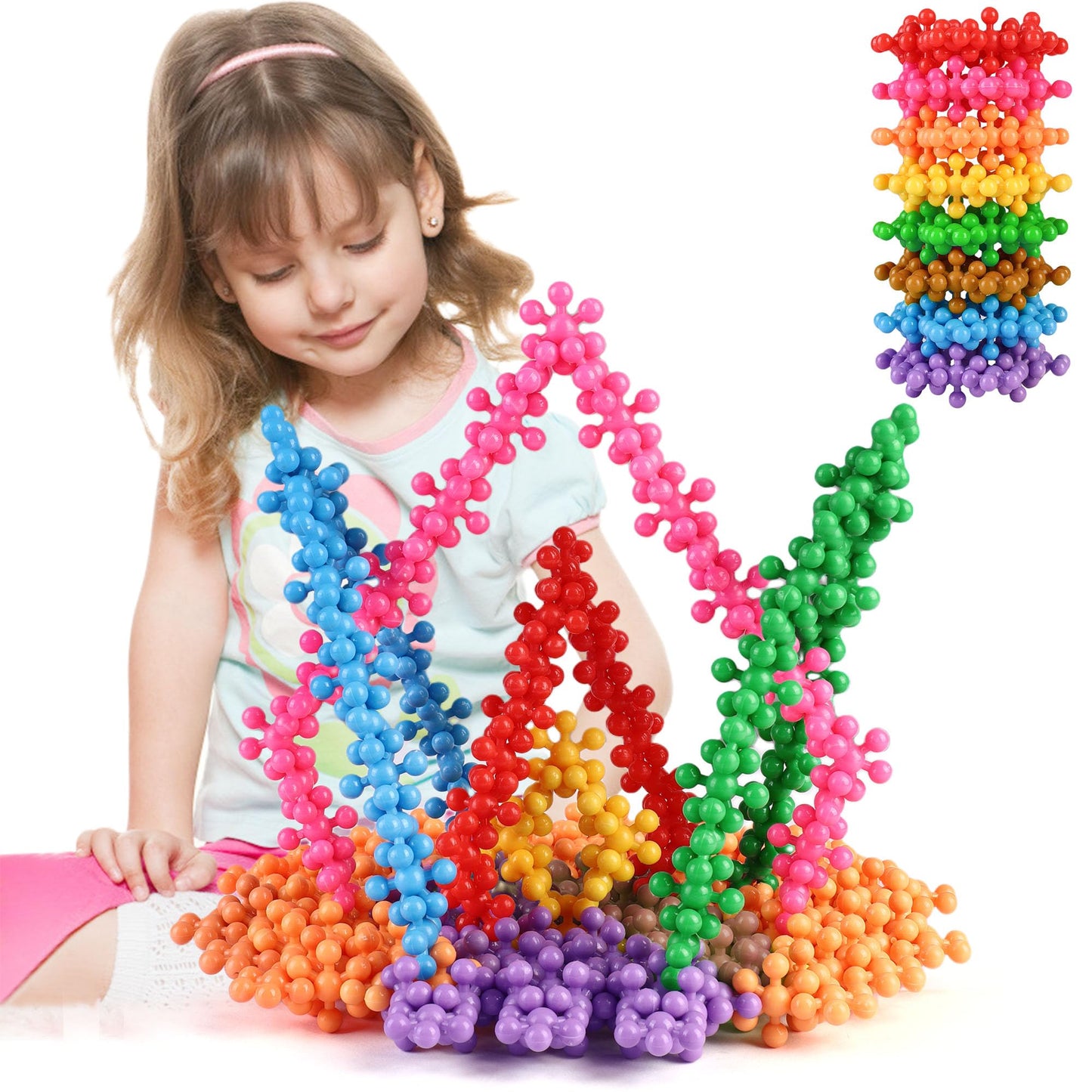 TOMYOU 200 Pieces Building Blocks Kids STEM Toys Educational Discs Sets Interlocking Solid Plastic for Preschool Boys and Girls Aged 3+, Safe Material Creativity