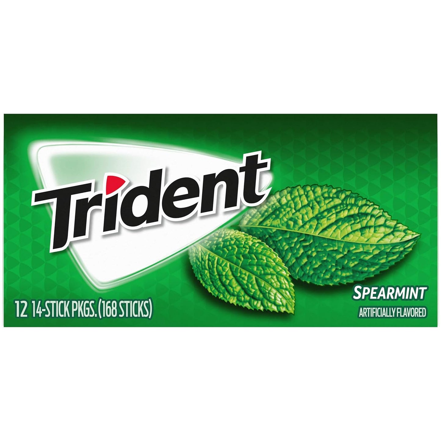 Trident Spearmint Sugar Free Gum, 12 Packs of 14 Pieces (168 Total Pieces)