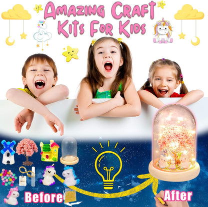 YOFUN Make Your Own Unicorn Night Light - Unicorn Craft Kit for Kids, Arts and Crafts Nightlight Project Novelty for Girl Age 4 to 9 Year Old, Unicorns Gifts for Girls