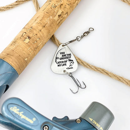 Personalized Fishing Lure You Are The Greatest Catch Of My Life Fishing Lure Gift Men's Gift for Husband Gift Boyfriend Personalized Name GREATEST-LURE