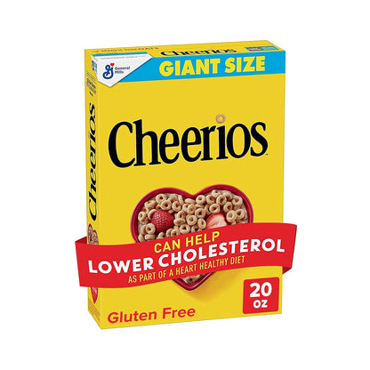 Cheerios Heart Healthy Cereal, Gluten Free Cereal with Whole Grain Oats, Giant Size, 20 OZ