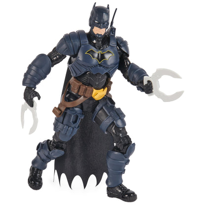 DC Comics, Batman Adventures, Batman Action Figure with 16 Armor Accessories, 17 Points of Articulation, 12-inch, Super Hero Kids Toy for Boys & Girls