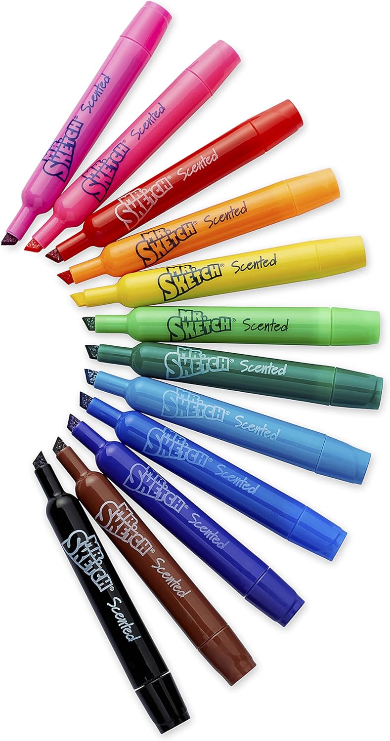 Mr. Sketch Chiseled Tip Marker, 22 Assorted Scented Markers