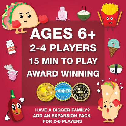 Taco vs Burrito Family Board Games for Kids 6-8, 8-12 & Up - Fun Card Games for Kids and Families, Kids Family Game Night