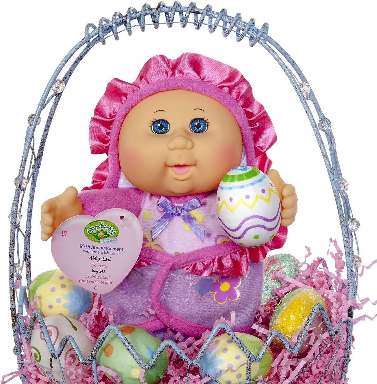 Cabbage Patch Kids Official, Newborn Baby Doll Girl - Comes with Swaddle Blanket and Unique Adoption Birth Announcement